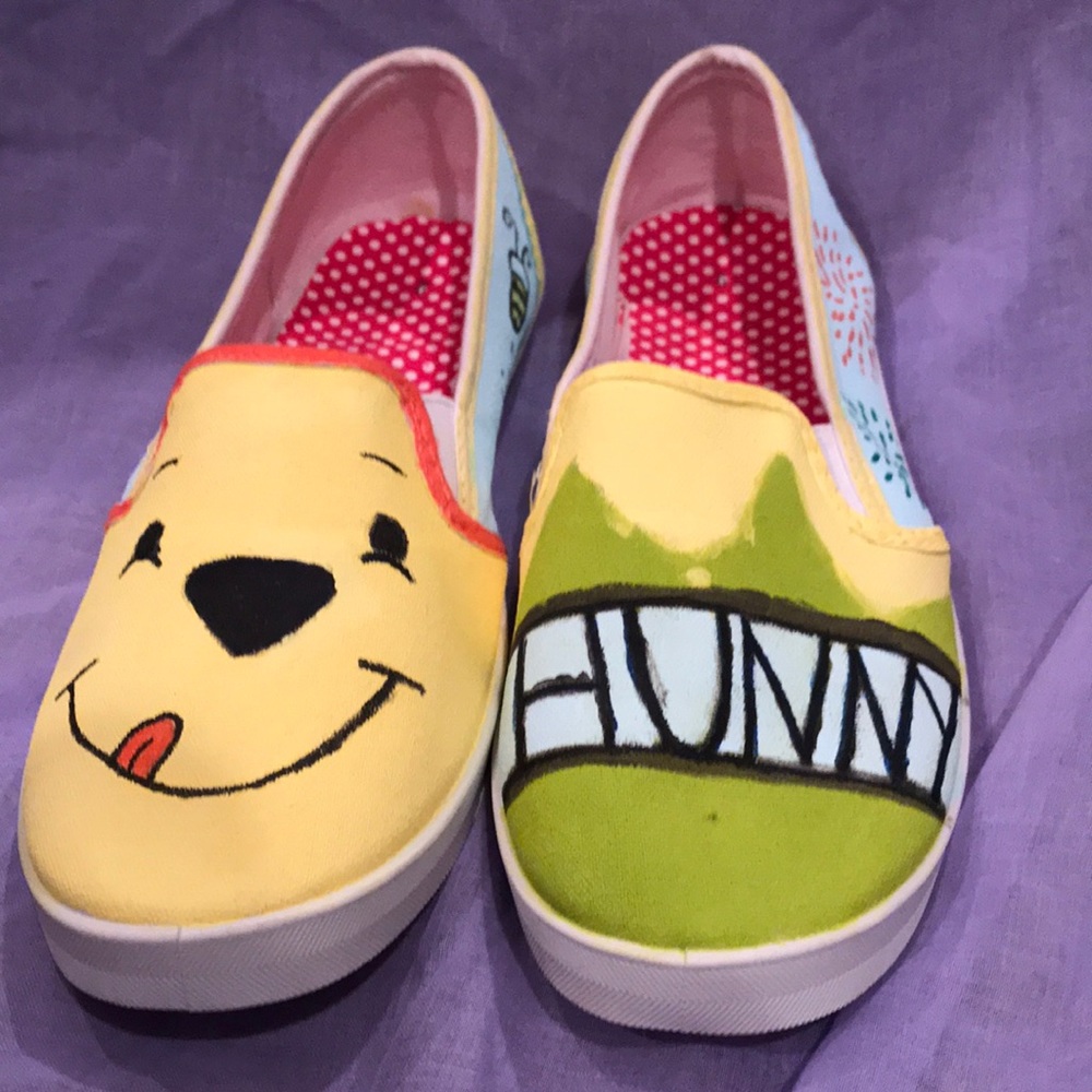 Hand painted Winnie the Pooh shoes